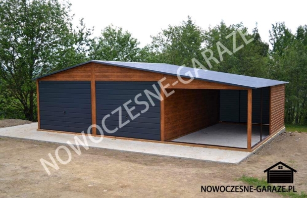 Garaż blaszany 6x5 konstrukcja profil ocynk - Zdjęcie 1