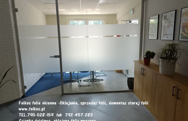 Folie z usługa oklejania szyb Radom - folie na okna, drzwi, witryny, ścianki działowe ....Folkos folie okienne - Zdjęcie 4
