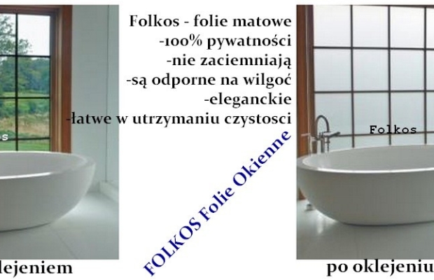 Folie prywatyzujące do łazienki - folie 100% prywatności -nie zaciemniają pomieszczeń - folie na okna w łazience - Zdjęcie 5