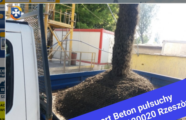 Transport beton pułsuchy Rzeszów tel 692120020mała wywrotka - Zdjęcie 1