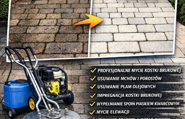 Profesjonalne mycie kostki brukowej - Zdjęcie 1