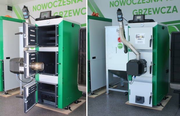 DrewKo Hybrid 24kW – nowoczesny kocioł dwupaliwowy drewno + pellet - Zdjęcie 3