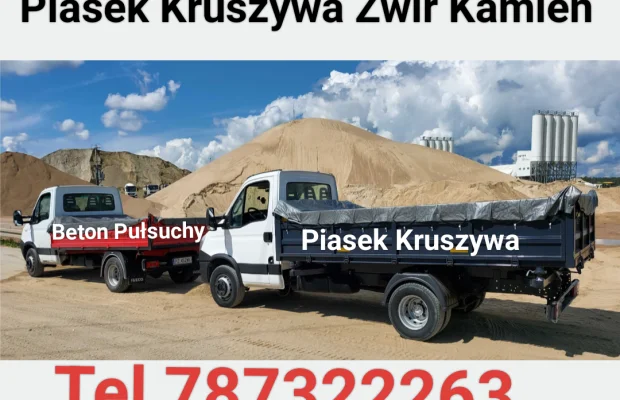 Rzeszów sprzedaż piasku płukany kopany kruszywa 787322263 - Zdjęcie 1