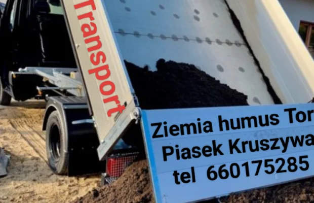 Transport piasku kruszywa żwir drenarski Rzeszów 660175285 - Zdjęcie 1