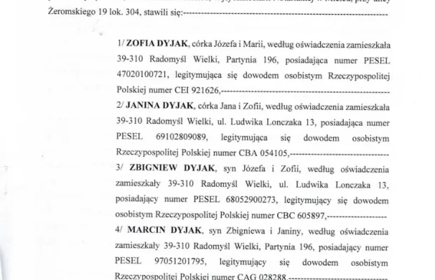 Pozwolenie na budowę , Akt Notarialny, Wypis z Rejestru - Zdjęcie 1