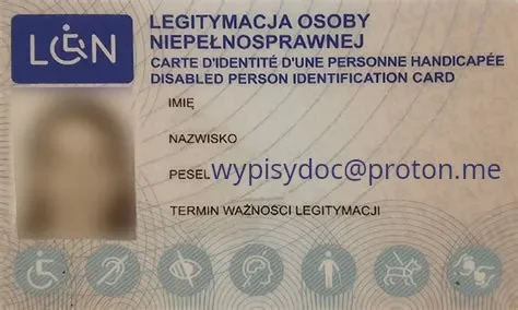 Legitymacja Osoby Niepełnosprawnej - Zdjęcie 1