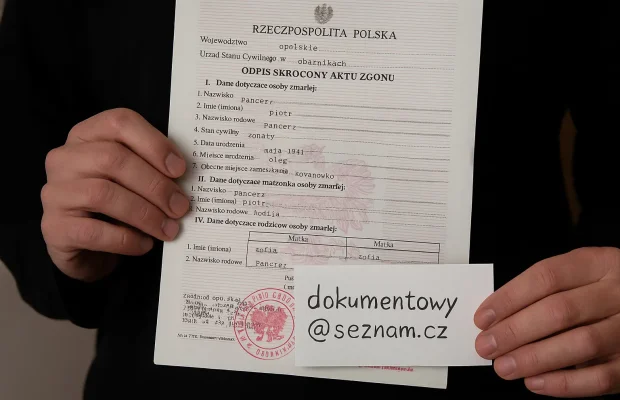 Akt Zgonu. Zgodność 1:1 - Zdjęcie 1