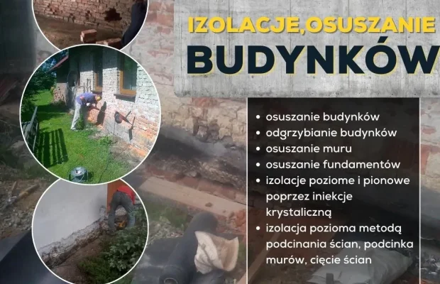Osuszanie budynków, izolacja fundamentów, iniekcja krystalic - Zdjęcie 4