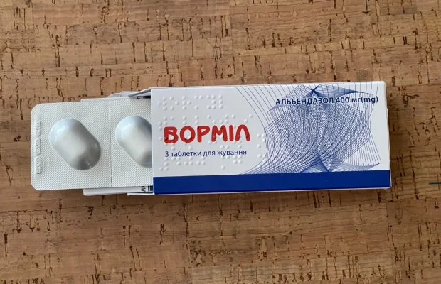 Vormil, Wormil, Ворміл,zawiera Albendazol na pasożyty Zentel - Zdjęcie 2