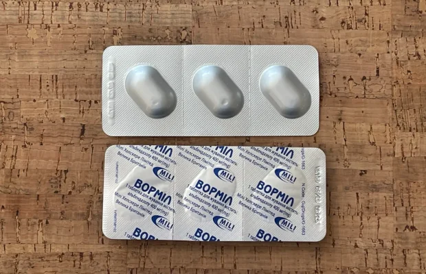 Vormil, Wormil, Ворміл,zawiera Albendazol na pasożyty Zentel - Zdjęcie 3