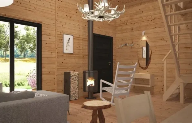 Drewniany domek całoroczny letniskowy 5m/7m 20cm - Zdjęcie 7