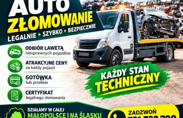 Auto złomowanie GOTÓWKA - legalne złomowanie samochodów Śląsk i M - Zdjęcie 1