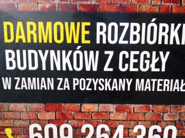 Zdjęcie: Darmowe rozbiórki budynków z cegły
