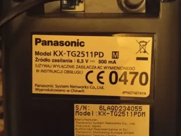 Zdjęcie: Telefon domowy stacjonarny firmy panaconic