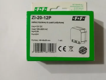Zdjęcie: Zasilacz impulsowy do puszki podtynkowej  , Zasilacz impulsowy ZI-20-12P