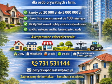 Zdjęcie: PRYWATNE  POZYCZKI POD ZASTAW NIERUCHOMOSCI