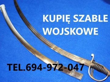 Zdjęcie: KUPIĘ WOJSKOWE SZABLE,BAGNETY,KORDZIKI,NOŻE,MILITARIA