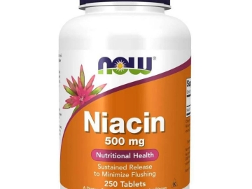 Zdjęcie: NOW Foods Niacyna 500 mg (Witamina B3) – 250 kapsułek