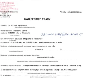 Świadectwo Pracy. Potwierdź Zatrudnienie