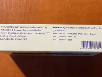 Zdjęcie: Iverzine, Iwermektyna, Ivermectin 24 tabletki po 6 mg