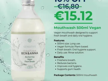 Vegan Mouthwash 500 ml – Płyn do płukania jamy ustnej