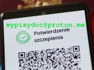 Zdjęcie: Poświadczenie Przyjęcia Szczepionki C19 lub innej Certyfikat