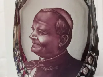 Zdjęcie: Unikat- Jubileuszowy Limitowany Wazon Kryształowy Papież